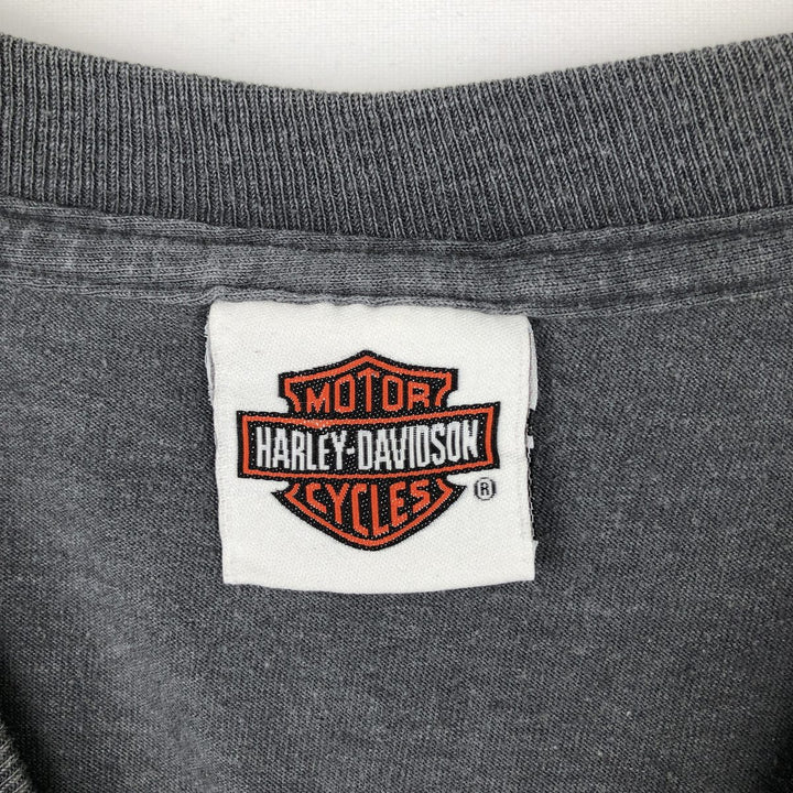 Harley-Davidson Peace Sign Motorcycle T-Shirt, Men's Size XL (approx.) cotton gray type Vintage Second Hand