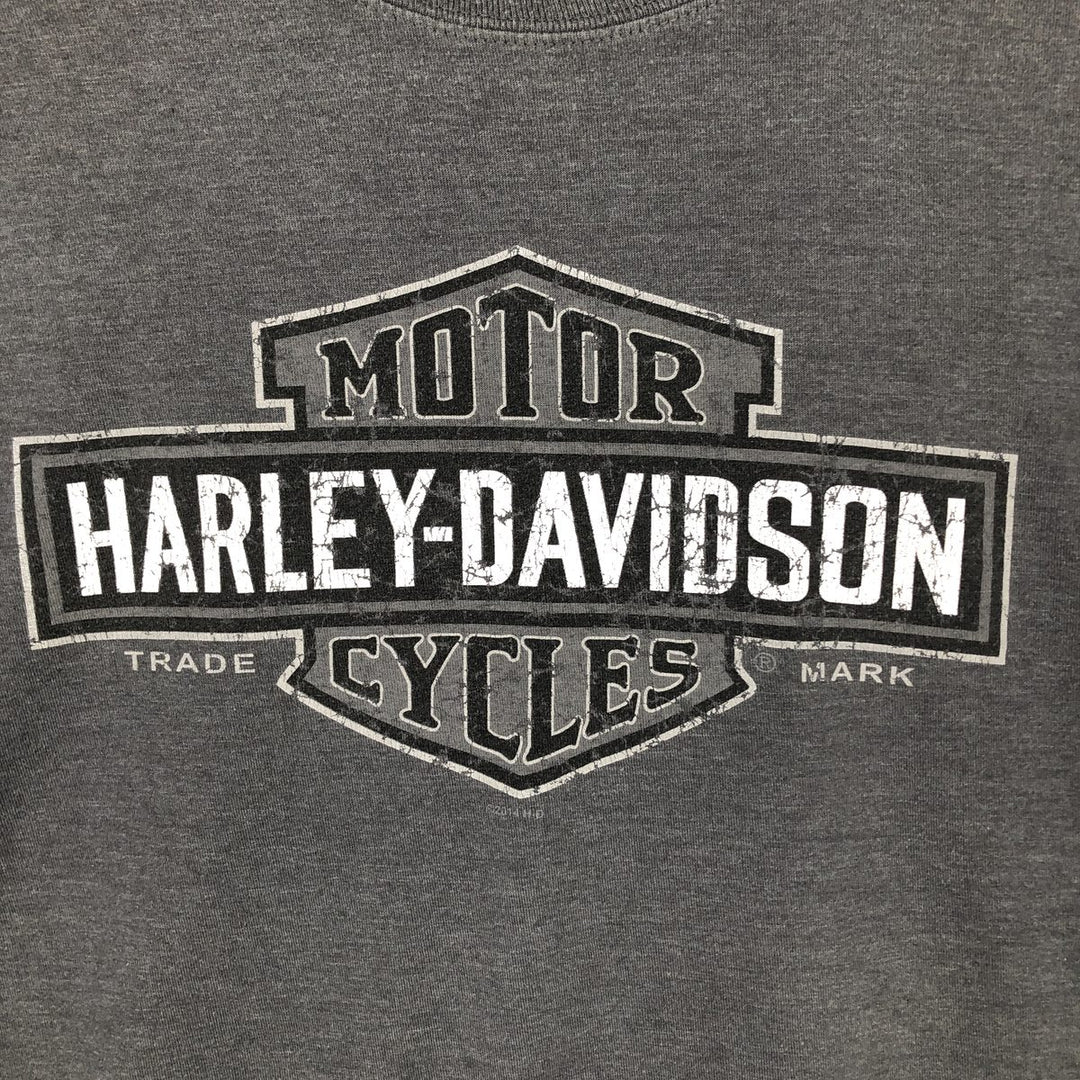 Harley-Davidson Peace Sign Motorcycle T-Shirt, Men's Size XL (approx.) cotton gray type Vintage Second Hand