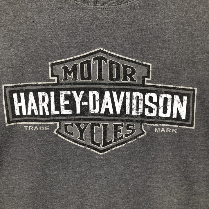 Harley-Davidson Peace Sign Motorcycle T-Shirt, Men's Size XL (approx.) cotton gray type Vintage Second Hand