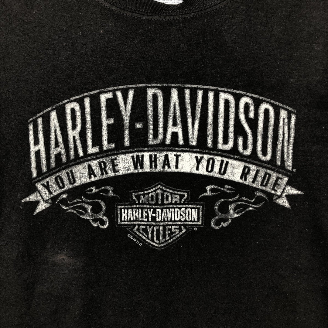 Harley-Davidson Hanes X-TEMP Motorcycle T-Shirt, Men's Size XL (approx.) cotton black type Vintage Second Hand