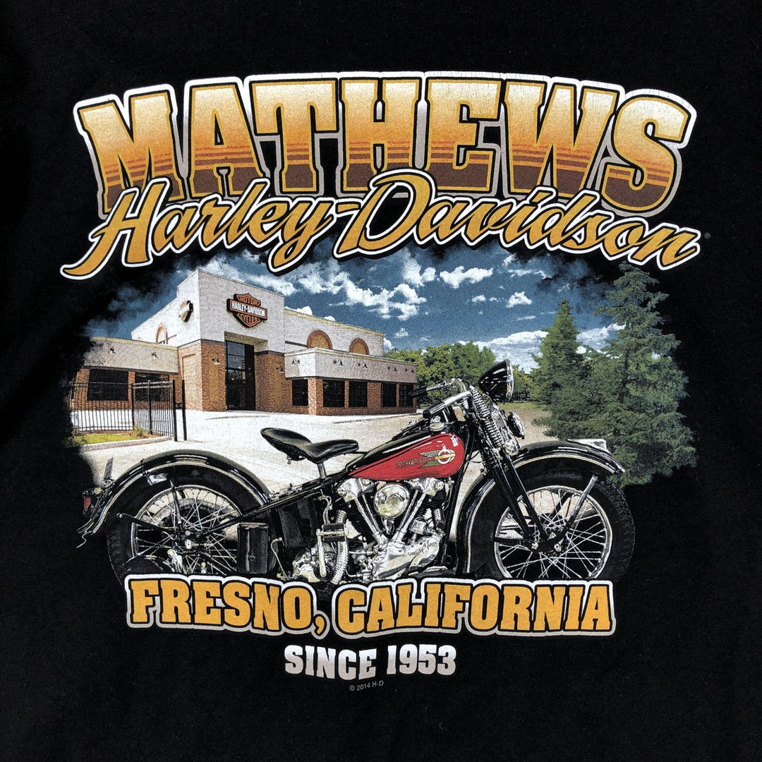 Harley-Davidson Hanes X-TEMP Motorcycle T-Shirt, Men's Size XL (approx.) cotton black type Vintage Second Hand