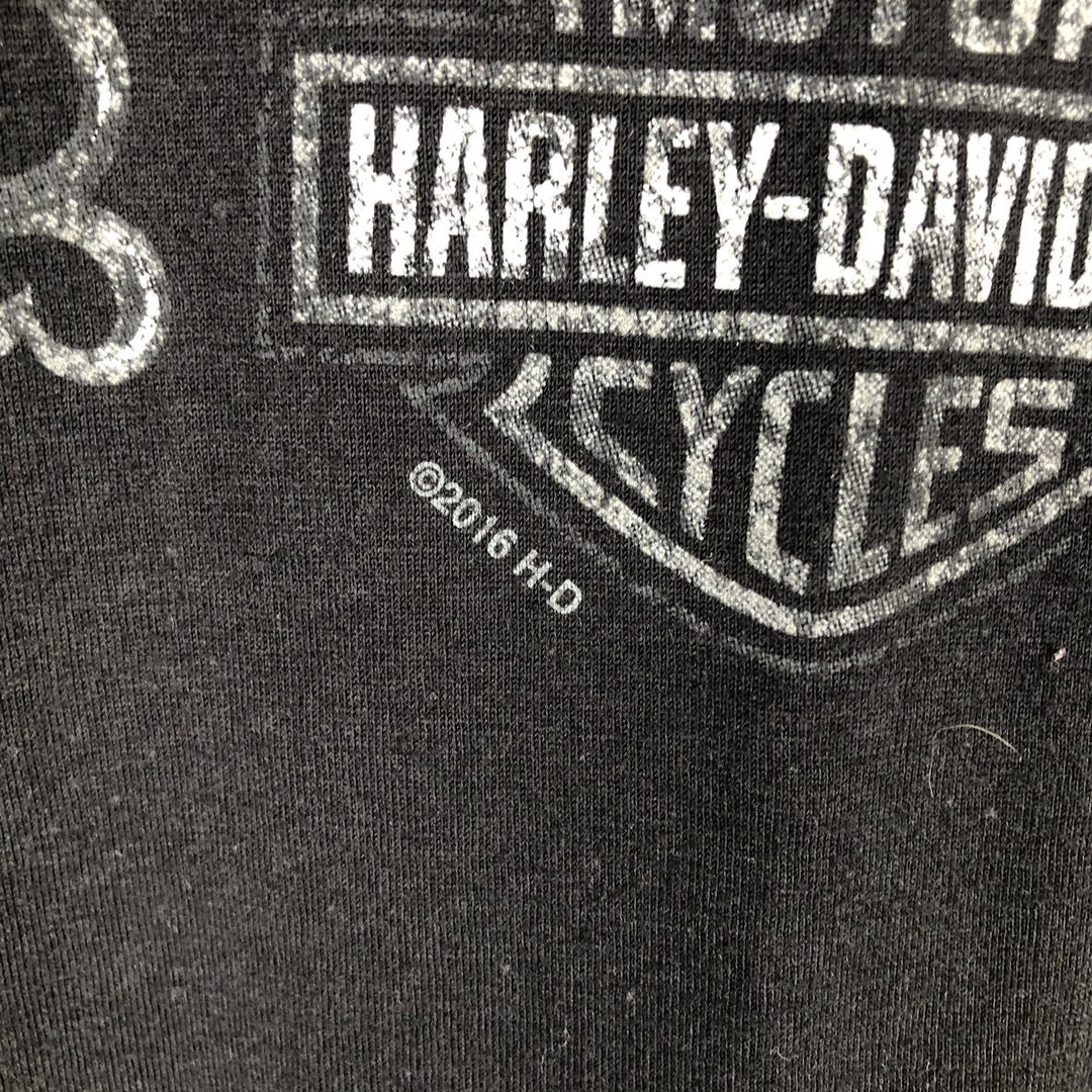 Harley-Davidson Hanes X-TEMP Motorcycle T-Shirt, Men's Size XL (approx.) cotton black type Vintage Second Hand