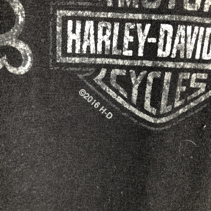 Harley-Davidson Hanes X-TEMP Motorcycle T-Shirt, Men's Size XL (approx.) cotton black type Vintage Second Hand