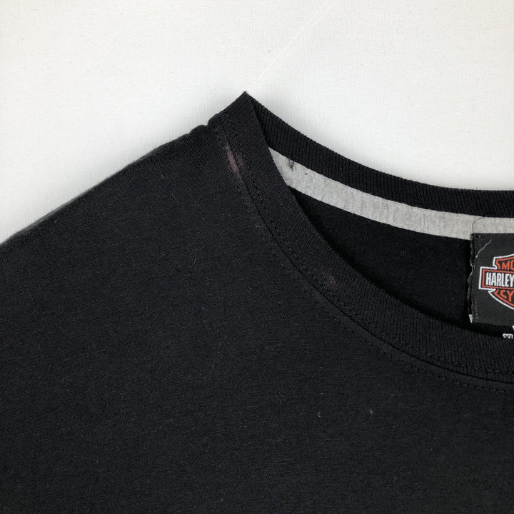 Harley-Davidson Hanes X-TEMP Motorcycle T-Shirt, Men's Size XL (approx.) cotton black type Vintage Second Hand