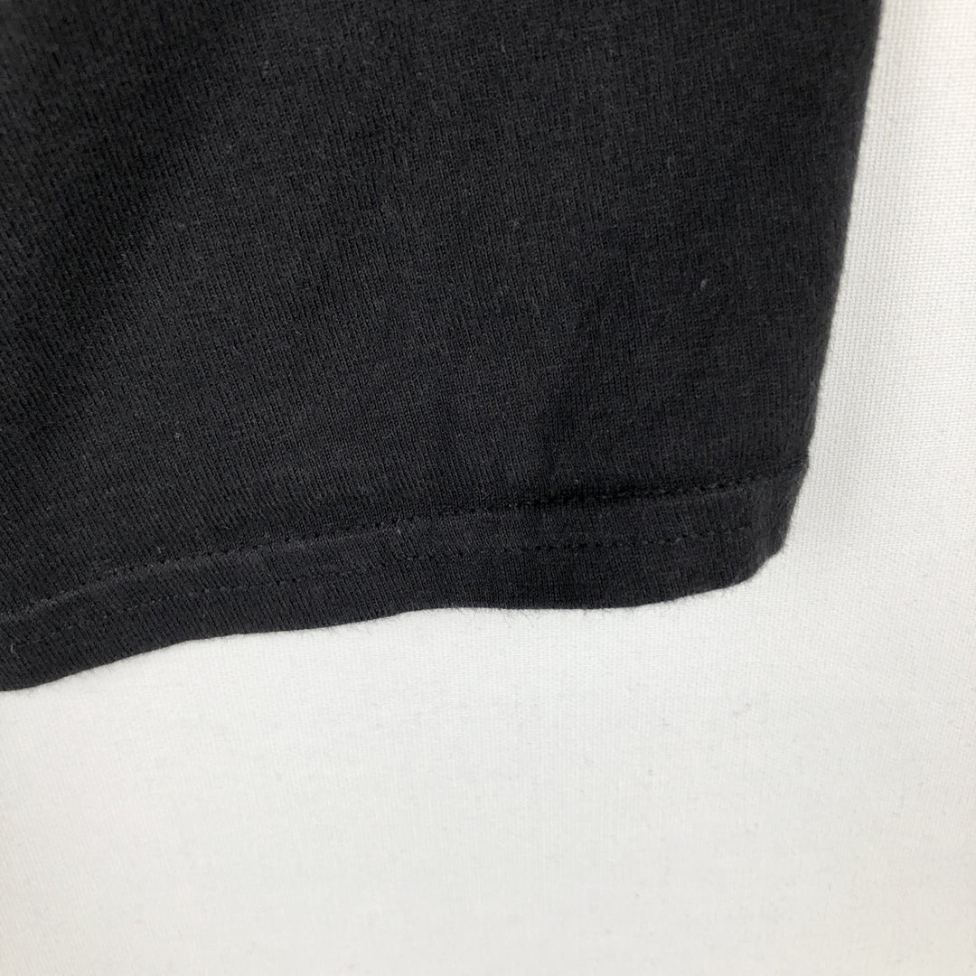 Harley-Davidson Hanes BEEFY-T Fire Pattern Motorcycle T-Shirt, Men's Size XL (approx.) cotton black type Vintage Second Hand