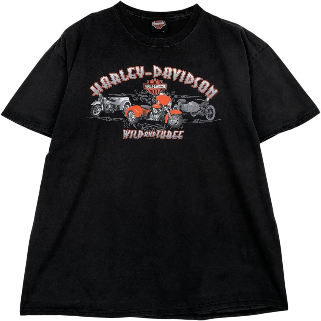 Harley-Davidson Motorcycle Bike T-shirt, Men's XXL cotton Charcoal Vintage Second Hand
