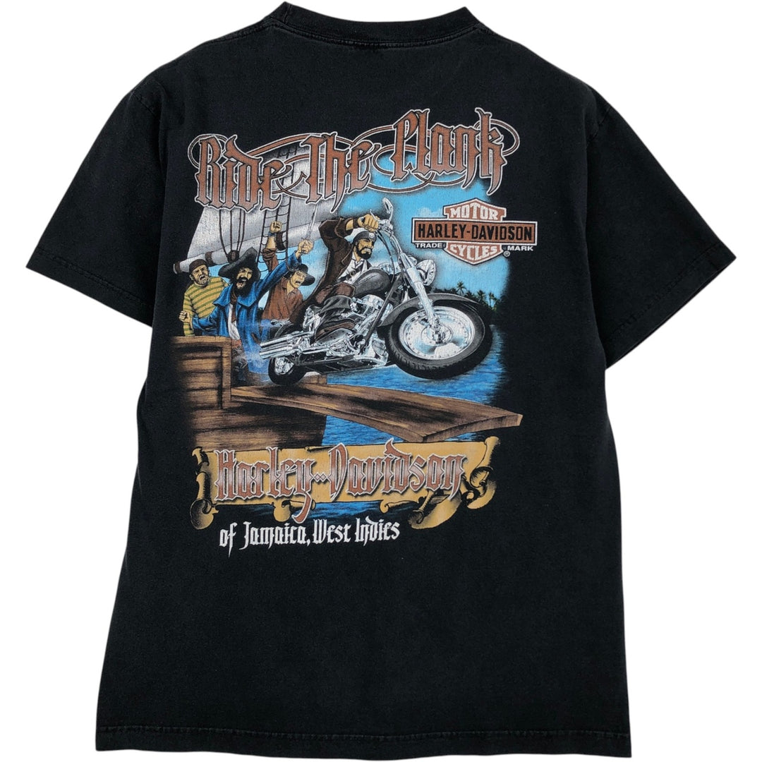Harley-Davidson Motorcycle T-Shirt, Men's Size L (approx.) unclear Charcoal Vintage Second Hand