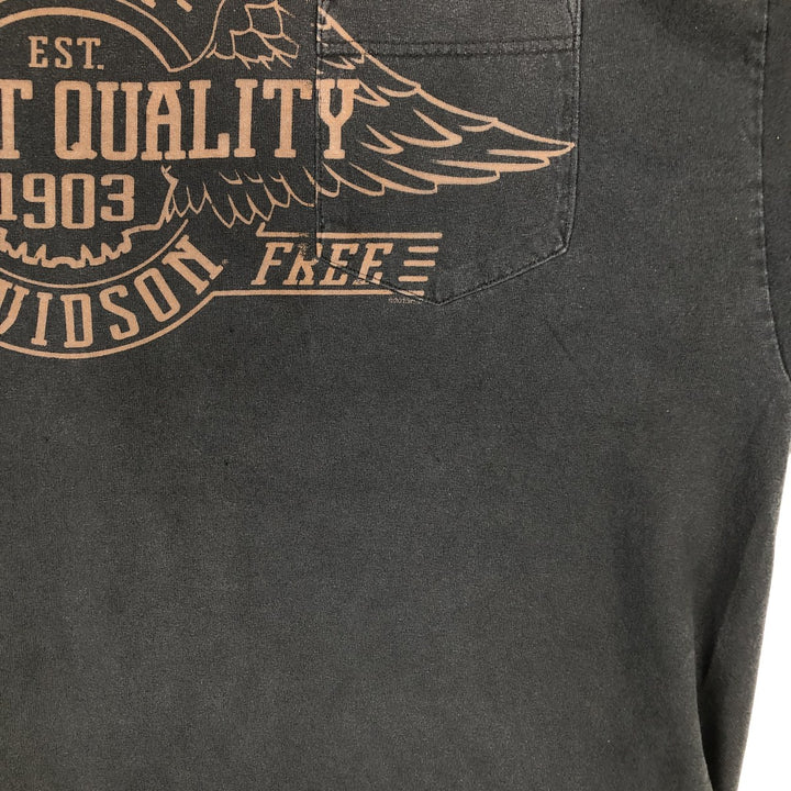 Harley-Davidson Motorcycle Bike T-shirt, Men's XXL cotton Charcoal Vintage Second Hand