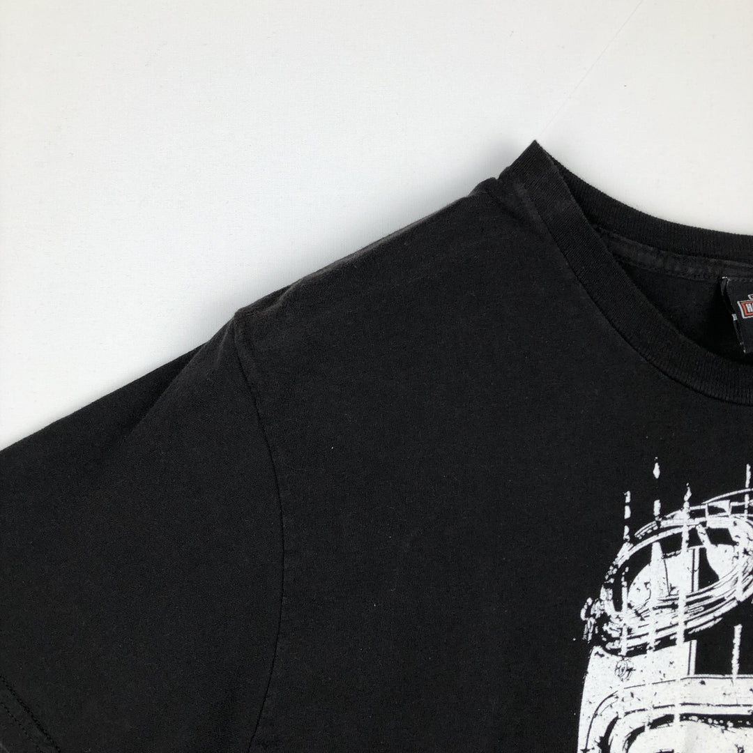 Harley-Davidson Skull Pattern Motorcycle Bike T-shirt Men's S size unclear black type Vintage Second Hand