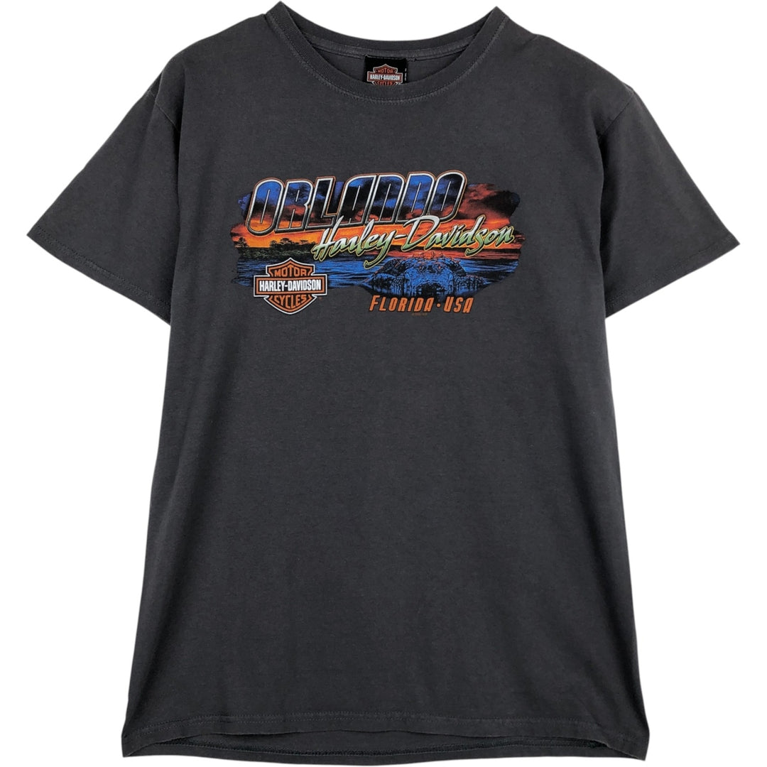 Harley-Davidson Motorcycle Bike T-shirt, Men's Medium cotton gray type Vintage Second Hand