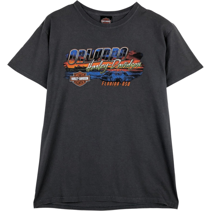Harley-Davidson Motorcycle Bike T-shirt, Men's Medium cotton gray type Vintage Second Hand