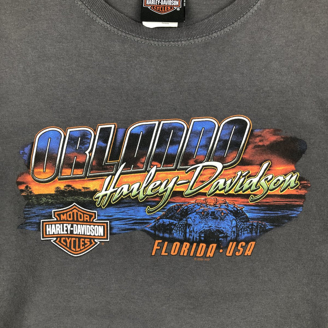 Harley-Davidson Motorcycle Bike T-shirt, Men's Medium cotton gray type Vintage Second Hand