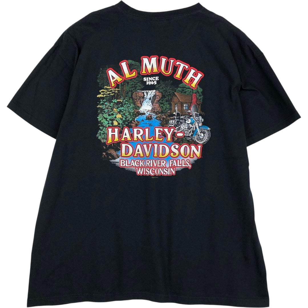 Harley-Davidson Motorcycle Bike T-shirt, Men's XXL cotton black type Vintage Second Hand