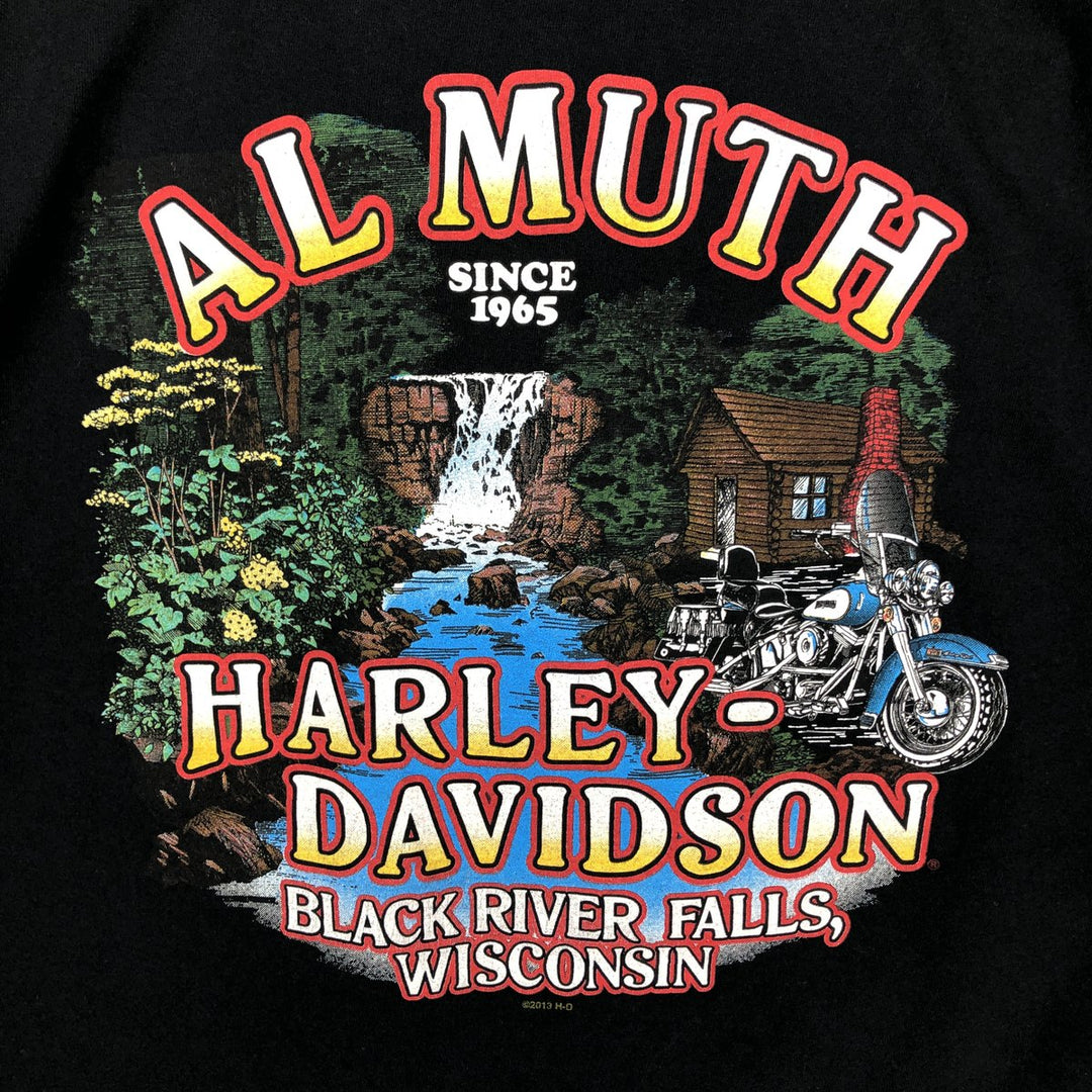 Harley-Davidson Motorcycle Bike T-shirt, Men's XXL cotton black type Vintage Second Hand