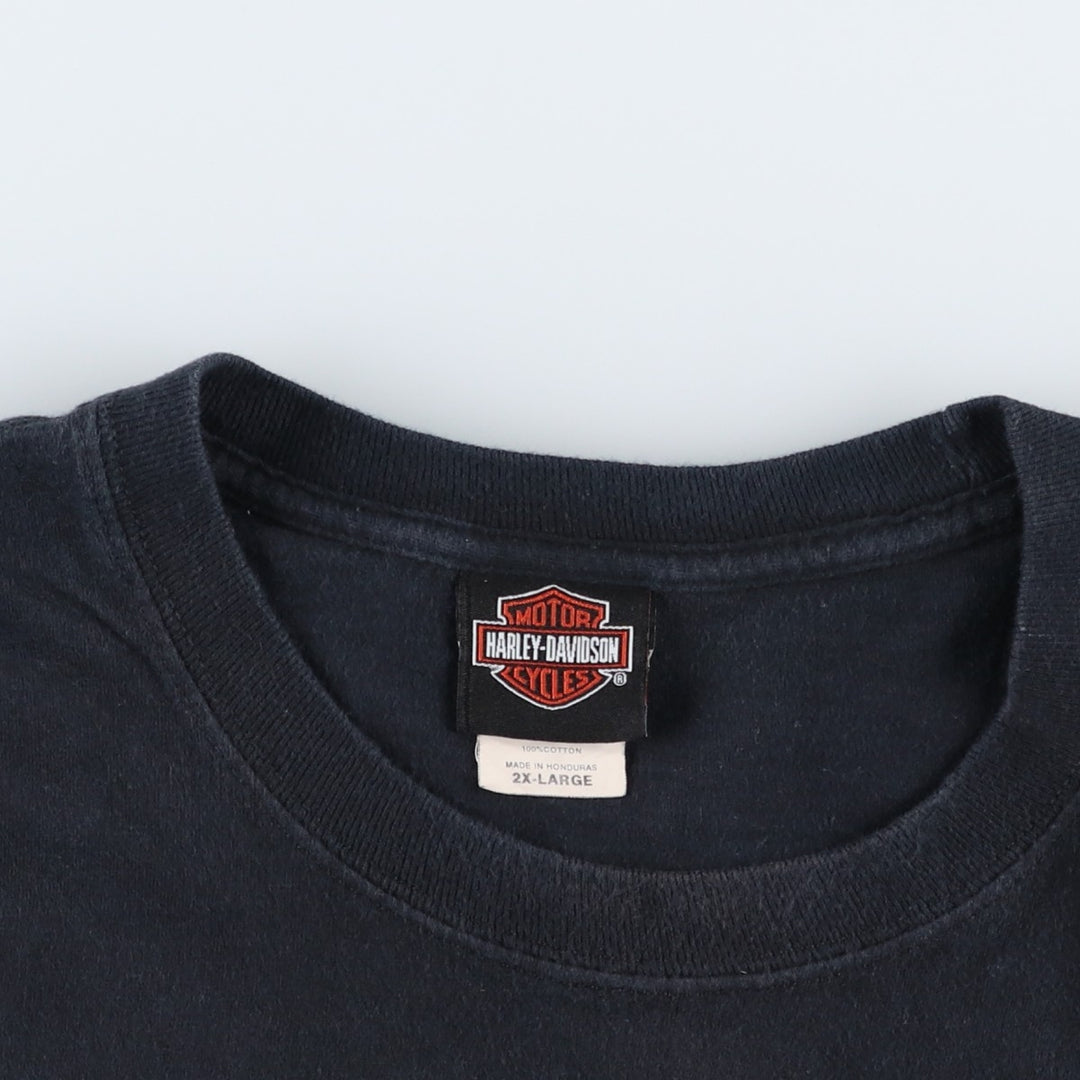 2000'S Harley-Davidson Eagle Pattern Motorcycle T-Shirt, Men's XXL (approx.) cotton black type Vintage Second Hand