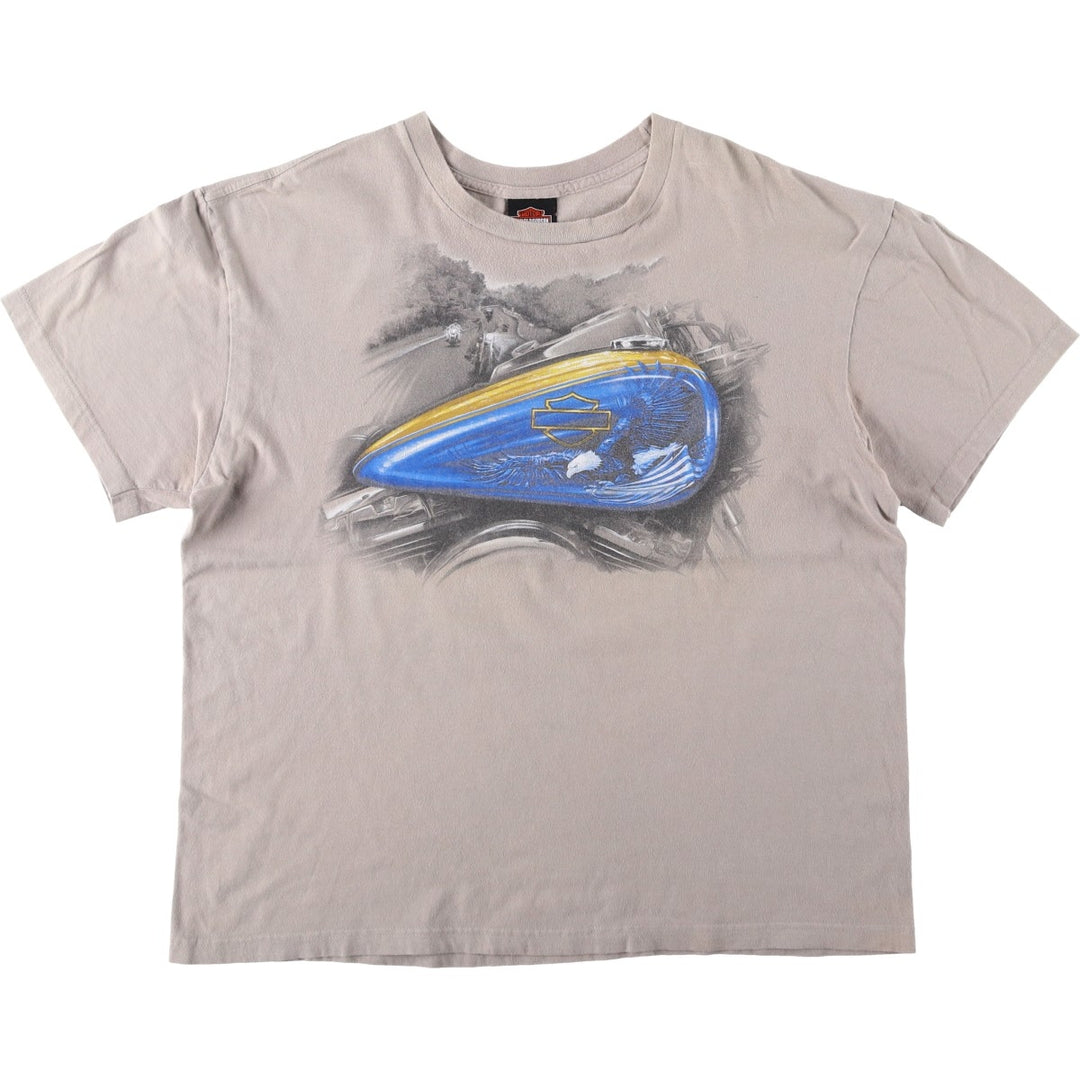 Harley-Davidson Motorcycle T-Shirt, Men's Size XL (Equivalent), Vintage unclear Beige type Vintage Second Hand