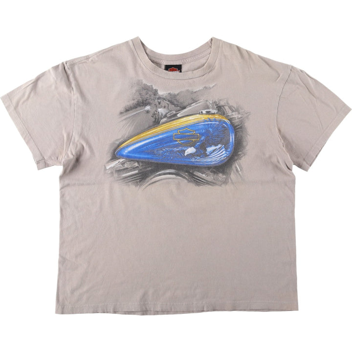 Harley-Davidson Motorcycle T-Shirt, Men's Size XL (Equivalent), Vintage unclear Beige type Vintage Second Hand