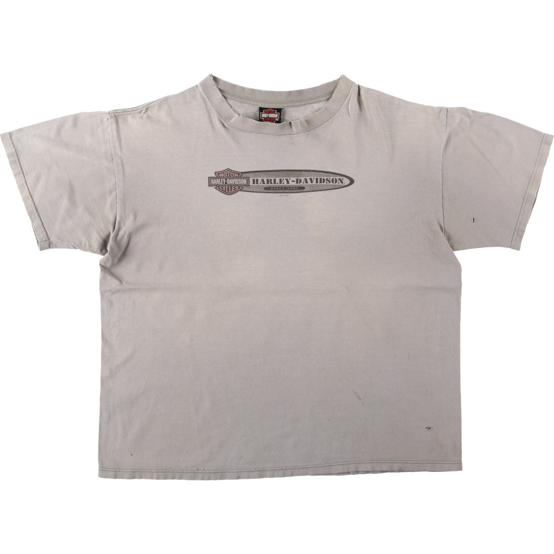 2000'S Harley-Davidson Motorcycle T-shirt, Men's Size XL (approx.) unclear Charcoal Vintage Second Hand