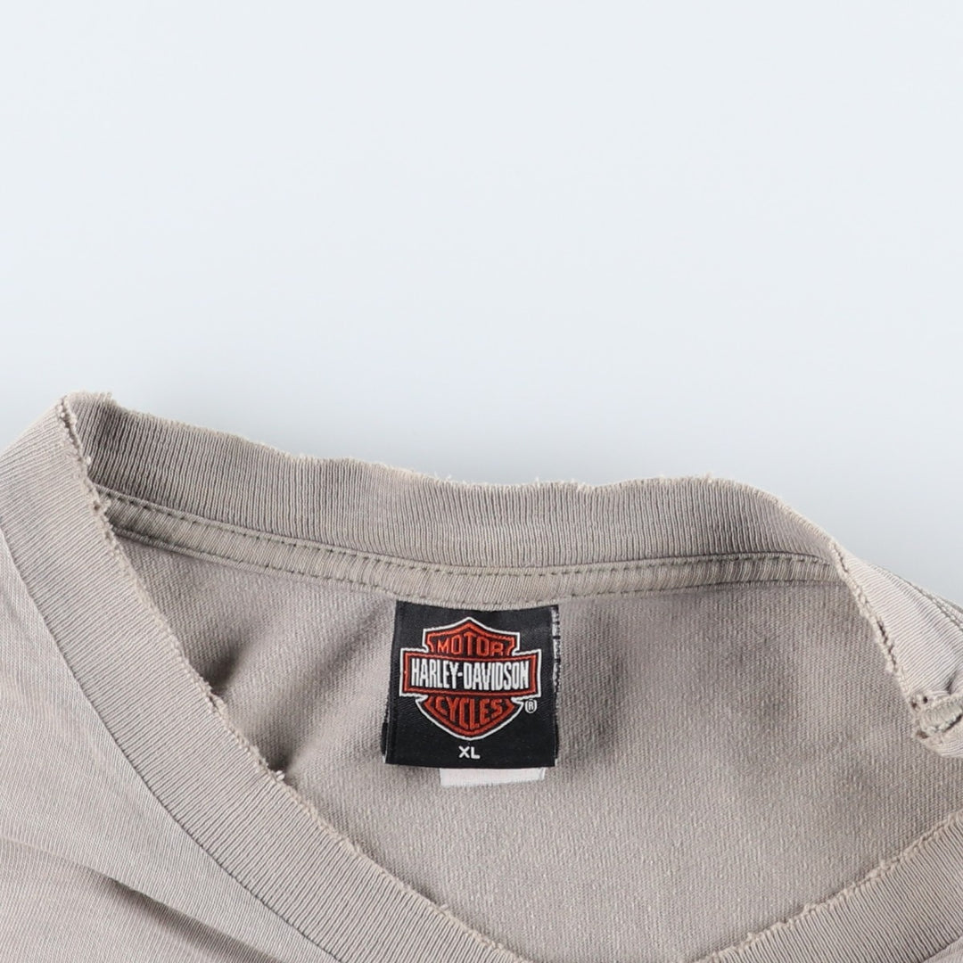 2000'S Harley-Davidson Motorcycle T-shirt, Men's Size XL (approx.) unclear Charcoal Vintage Second Hand