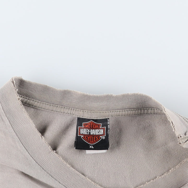 2000'S Harley-Davidson Motorcycle T-shirt, Men's Size XL (approx.) unclear Charcoal Vintage Second Hand