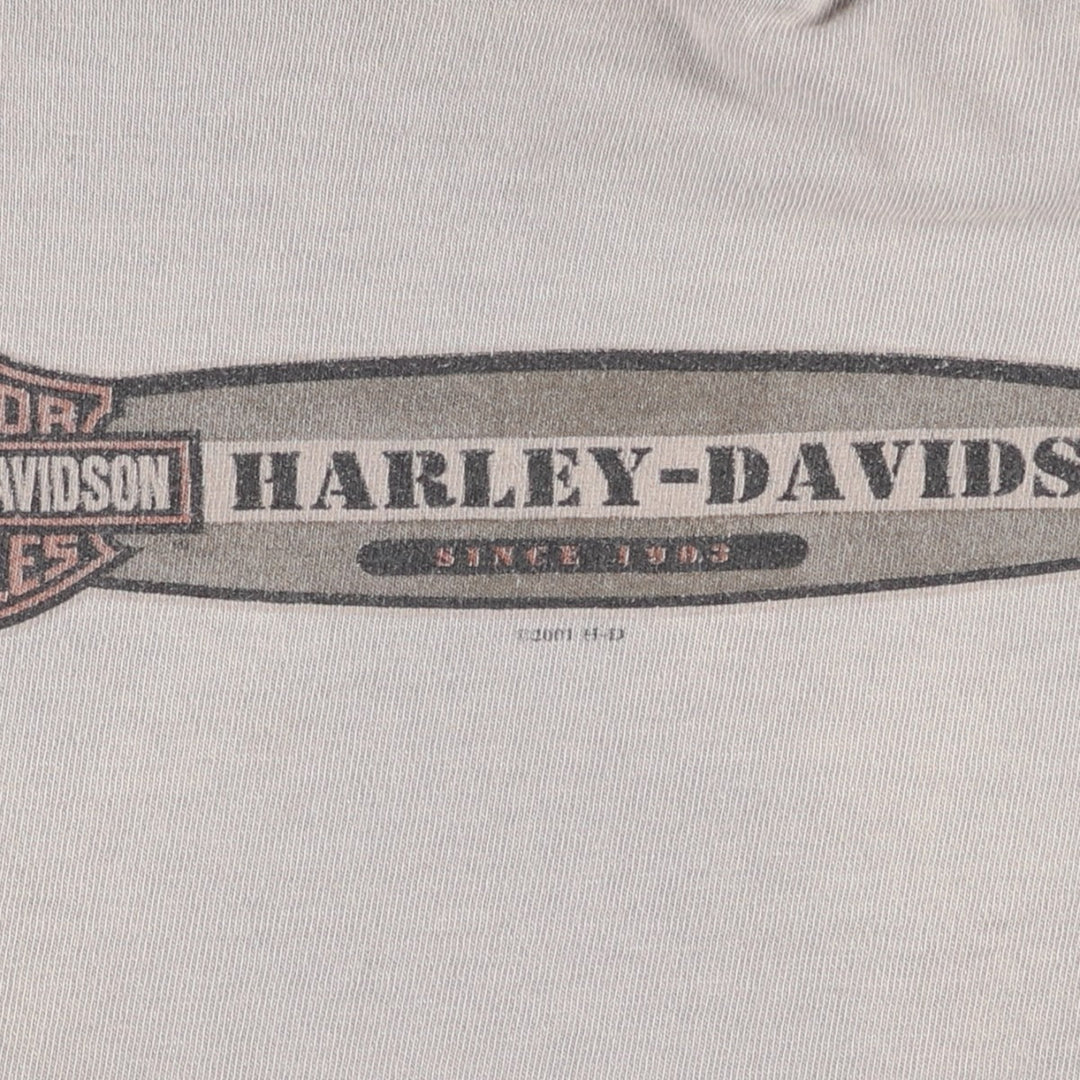 2000'S Harley-Davidson Motorcycle T-shirt, Men's Size XL (approx.) unclear Charcoal Vintage Second Hand