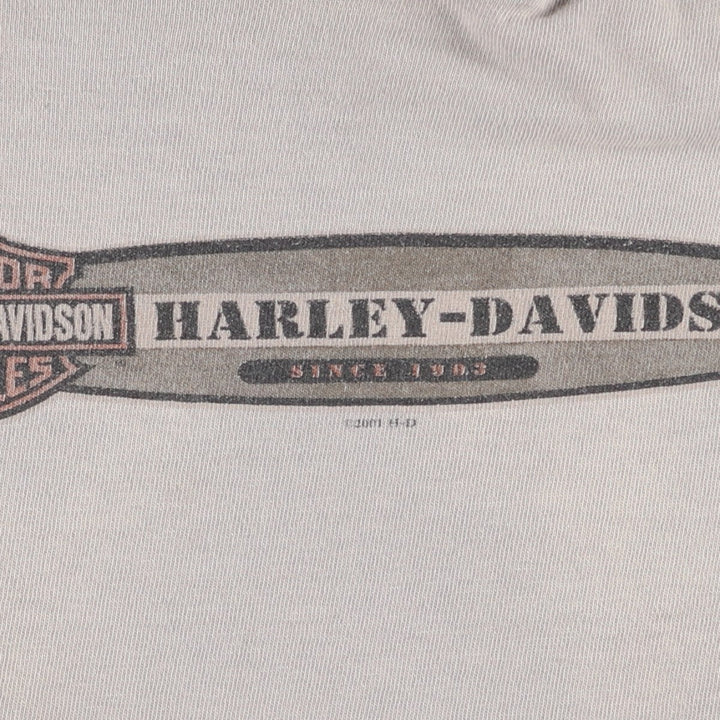 2000'S Harley-Davidson Motorcycle T-shirt, Men's Size XL (approx.) unclear Charcoal Vintage Second Hand