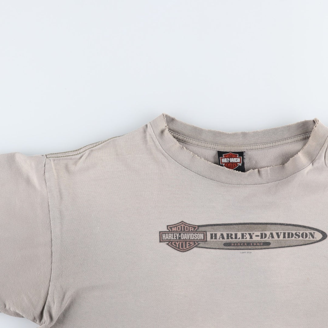 2000'S Harley-Davidson Motorcycle T-shirt, Men's Size XL (approx.) unclear Charcoal Vintage Second Hand