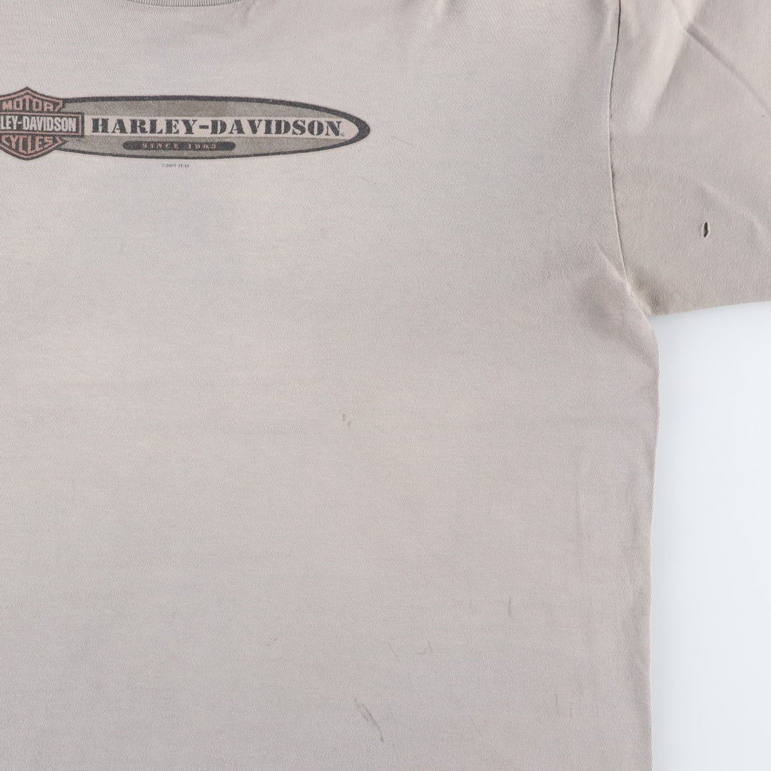 2000'S Harley-Davidson Motorcycle T-shirt, Men's Size XL (approx.) unclear Charcoal Vintage Second Hand