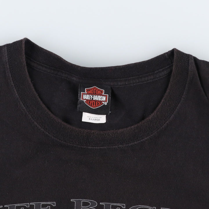 2000'S Harley-Davidson Motorcycle T-shirt, Men's Size XL (approx.) cotton black type Vintage Second Hand