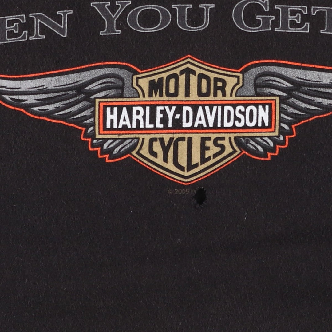 2000'S Harley-Davidson Motorcycle T-shirt, Men's Size XL (approx.) cotton black type Vintage Second Hand