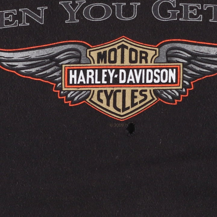 2000'S Harley-Davidson Motorcycle T-shirt, Men's Size XL (approx.) cotton black type Vintage Second Hand