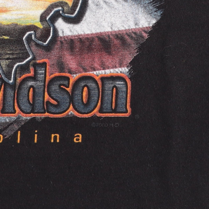 2000'S Harley-Davidson Motorcycle T-shirt, Men's Size XL (approx.) cotton black type Vintage Second Hand