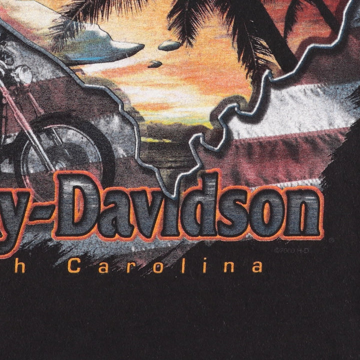 2000'S Harley-Davidson Motorcycle T-shirt, Men's Size XL (approx.) cotton black type Vintage Second Hand
