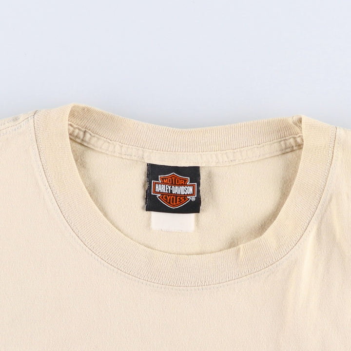 2000'S Harley-Davidson Motorcycle T-shirt, Men's Size XL (approx.) unclear Beige type Vintage Second Hand