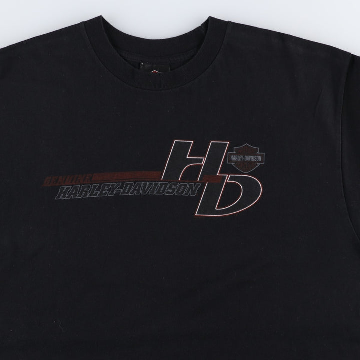 2000'S Harley-Davidson Motorcycle T-Shirt, Made in USA, Men's Size XL (approx.) cotton black type Vintage Second Hand