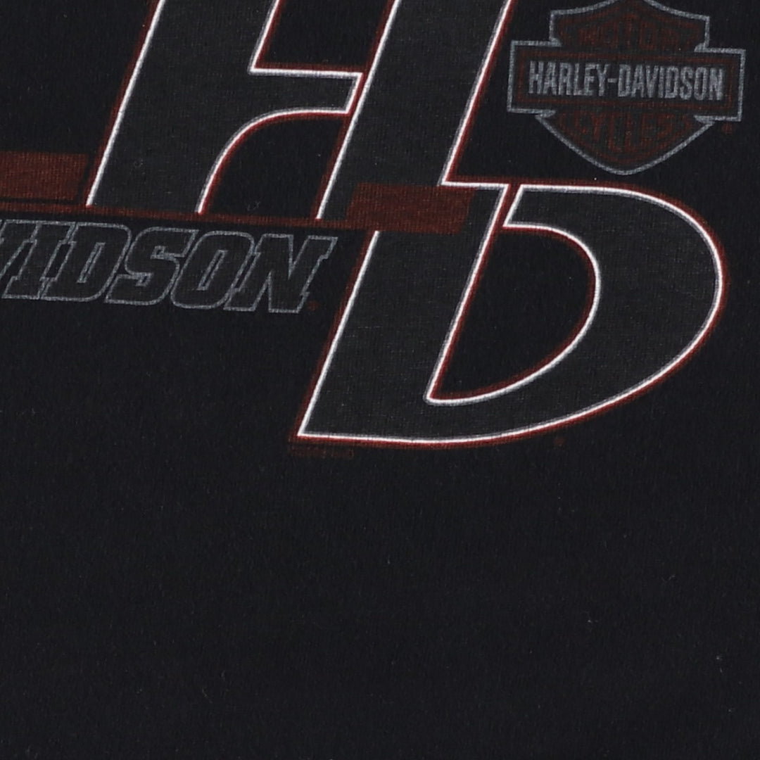 2000'S Harley-Davidson Motorcycle T-Shirt, Made in USA, Men's Size XL (approx.) cotton black type Vintage Second Hand