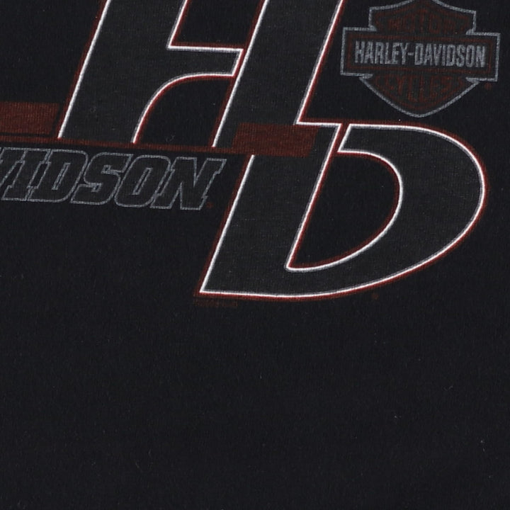 2000'S Harley-Davidson Motorcycle T-Shirt, Made in USA, Men's Size XL (approx.) cotton black type Vintage Second Hand