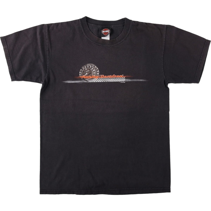 2000'S Harley-Davidson Motorcycle T-shirt, Men's Size M (approx.) cotton black type Vintage Second Hand