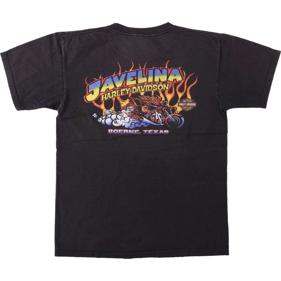 2000'S Harley-Davidson Motorcycle T-shirt, Men's Size M (approx.) cotton black type Vintage Second Hand