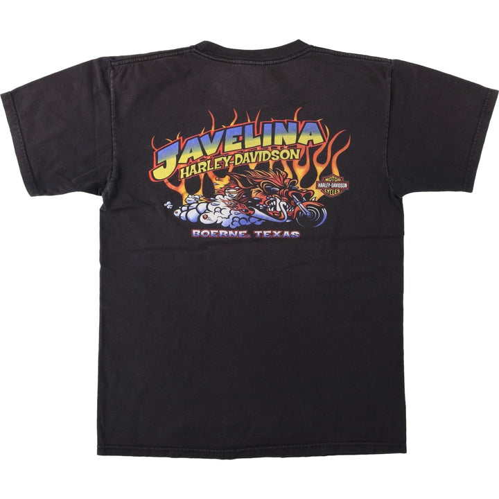 2000'S Harley-Davidson Motorcycle T-shirt, Men's Size M (approx.) cotton black type Vintage Second Hand