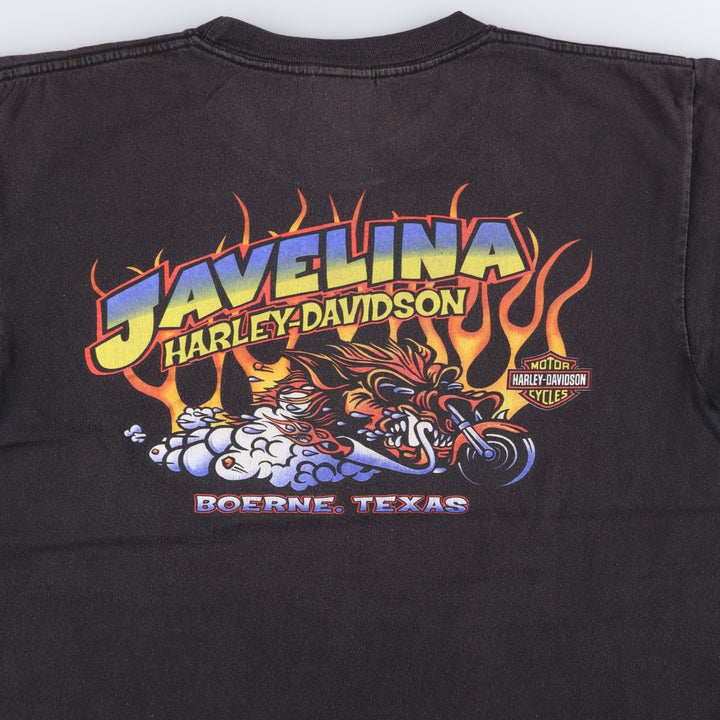 2000'S Harley-Davidson Motorcycle T-shirt, Men's Size M (approx.) cotton black type Vintage Second Hand