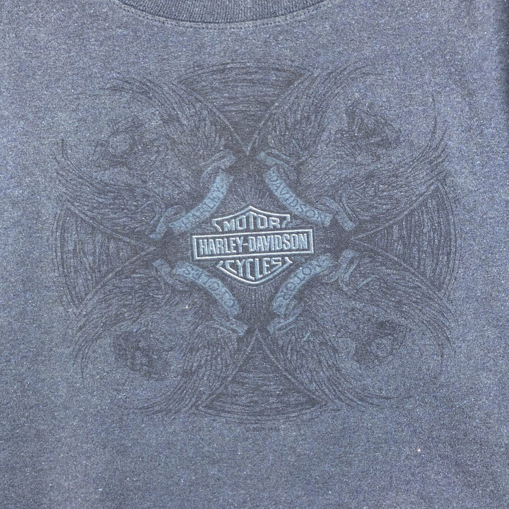00'S Harley-Davidson Motorcycle Bike T-shirt Made in USA Men's L size cotton blue type Vintage Second Hand