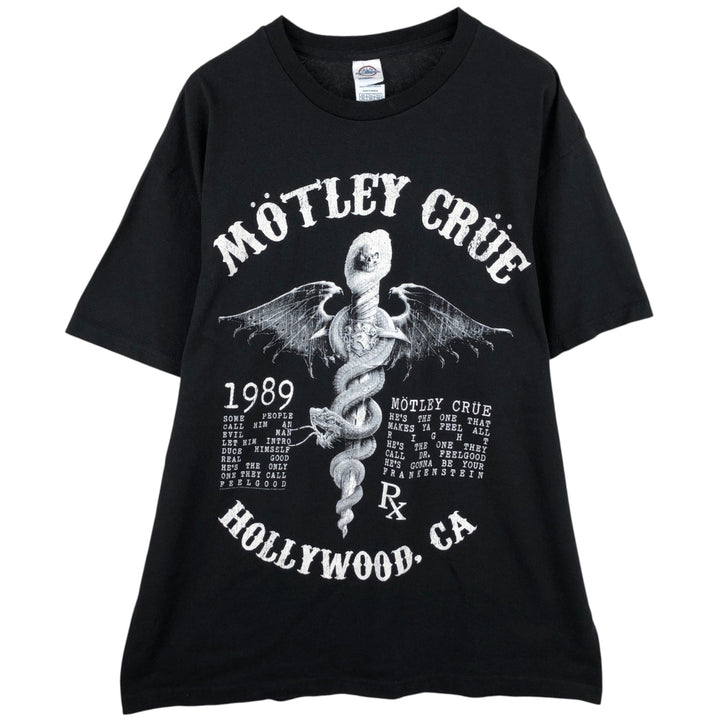 DELTA PRO WEIGHT MOTLEY CRUE Band T-Shirt (Men's XL equivalent) cotton black type Vintage Second Hand