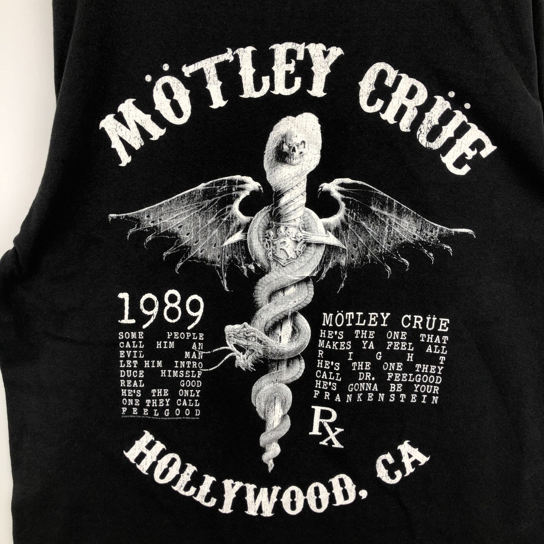 DELTA PRO WEIGHT MOTLEY CRUE Band T-Shirt (Men's XL equivalent) cotton black type Vintage Second Hand