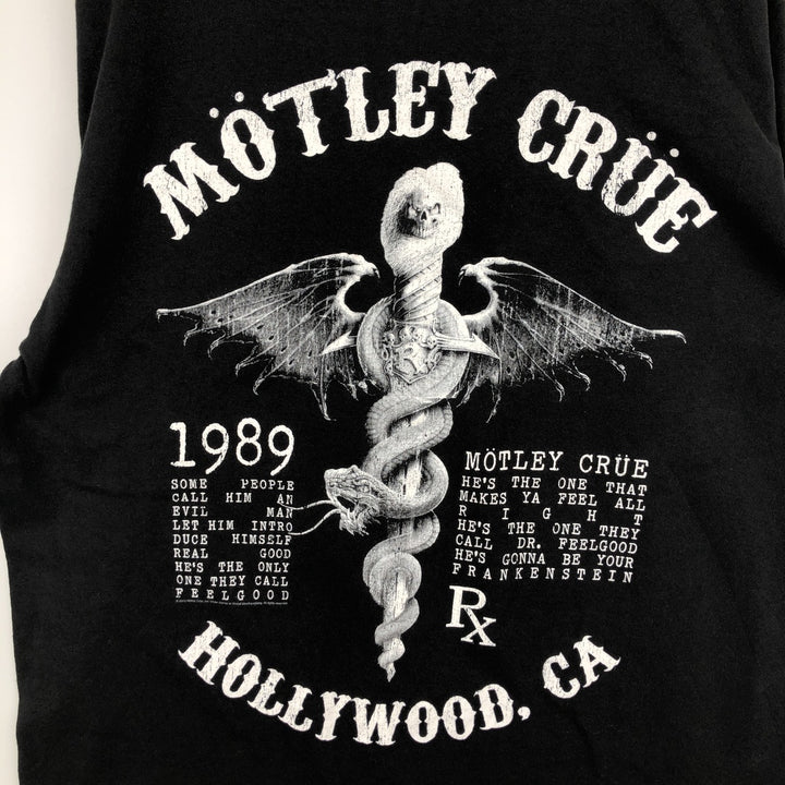DELTA PRO WEIGHT MOTLEY CRUE Band T-Shirt (Men's XL equivalent) cotton black type Vintage Second Hand
