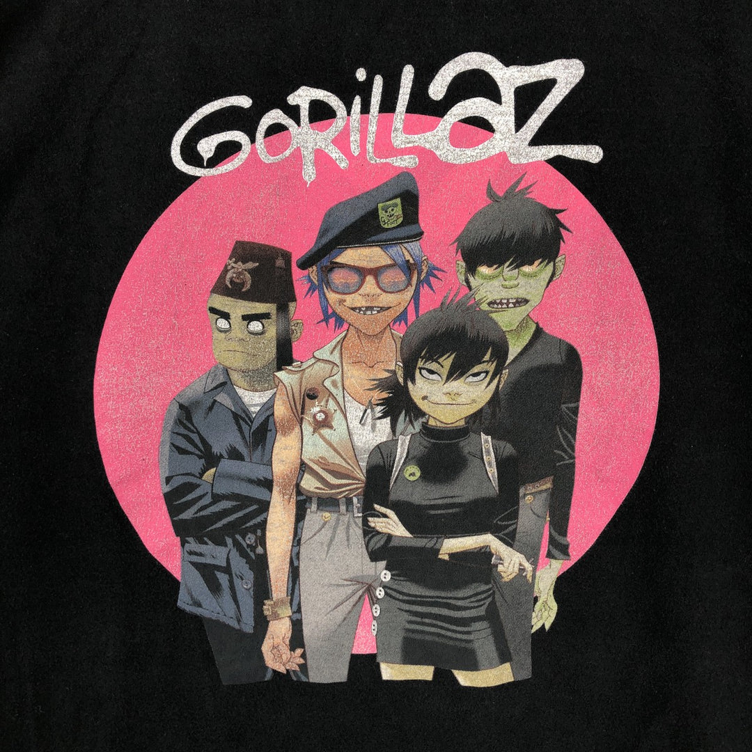 Pacific GORILLAZ Band T-shirt, Men's Size L (approx.) cotton black type Vintage Second Hand