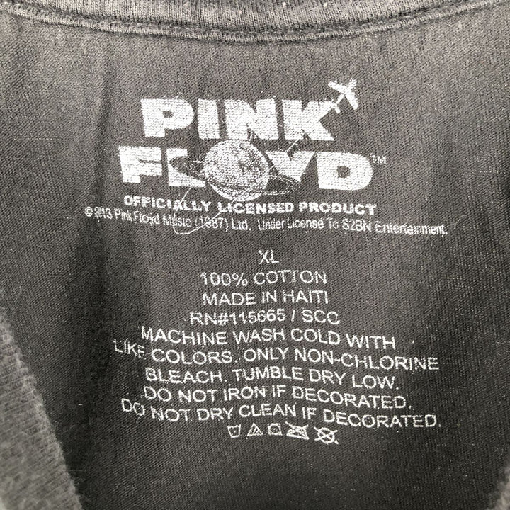 PINK FLOYD Pink Floyd Band T-shirt Band T Men's XL size cotton black type Vintage Second Hand