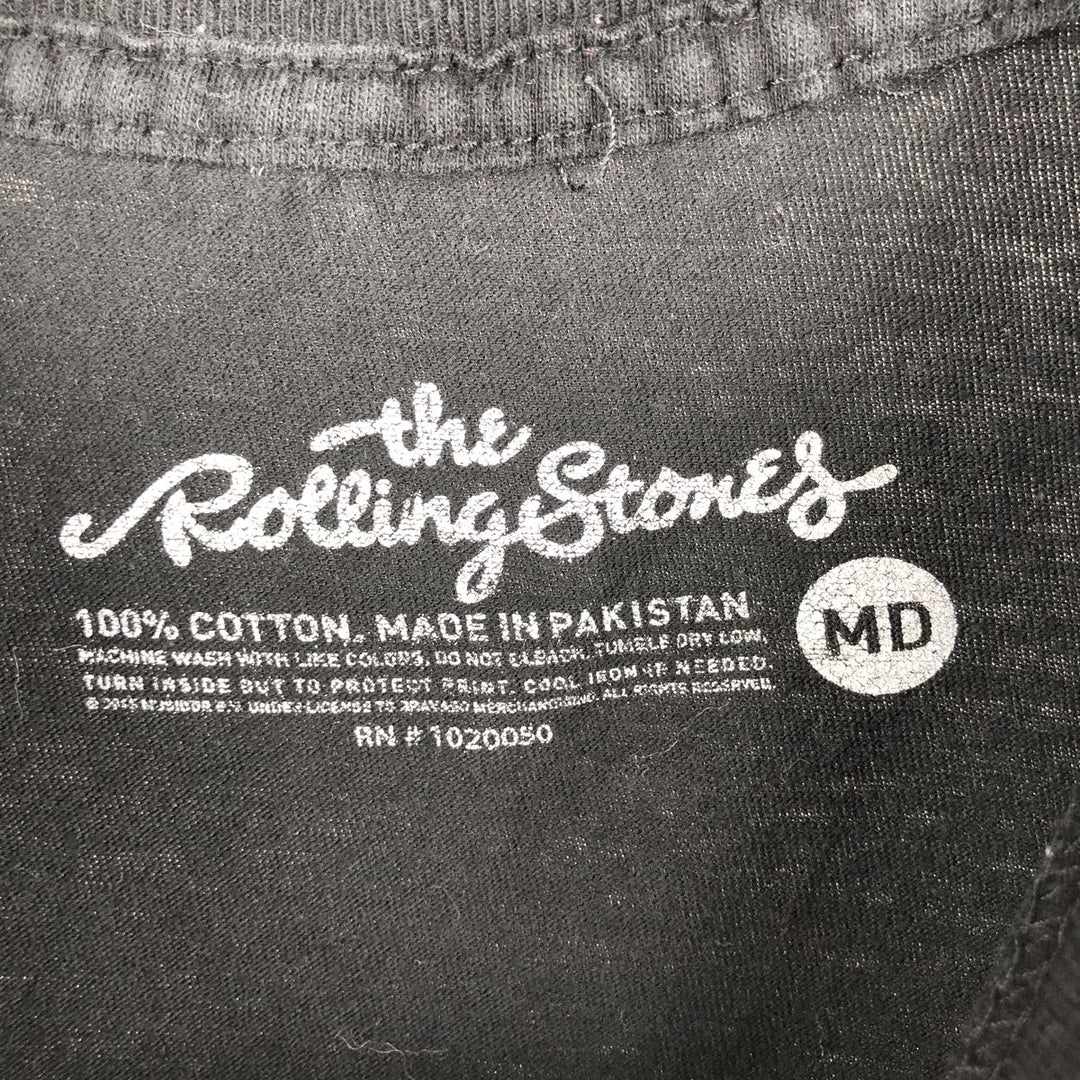The Rolling Stones Band T-shirt, Men's M size cotton black type Vintage Second Hand