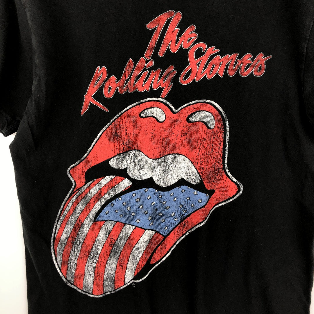 The Rolling Stones Band T-shirt, Men's M size cotton black type Vintage Second Hand