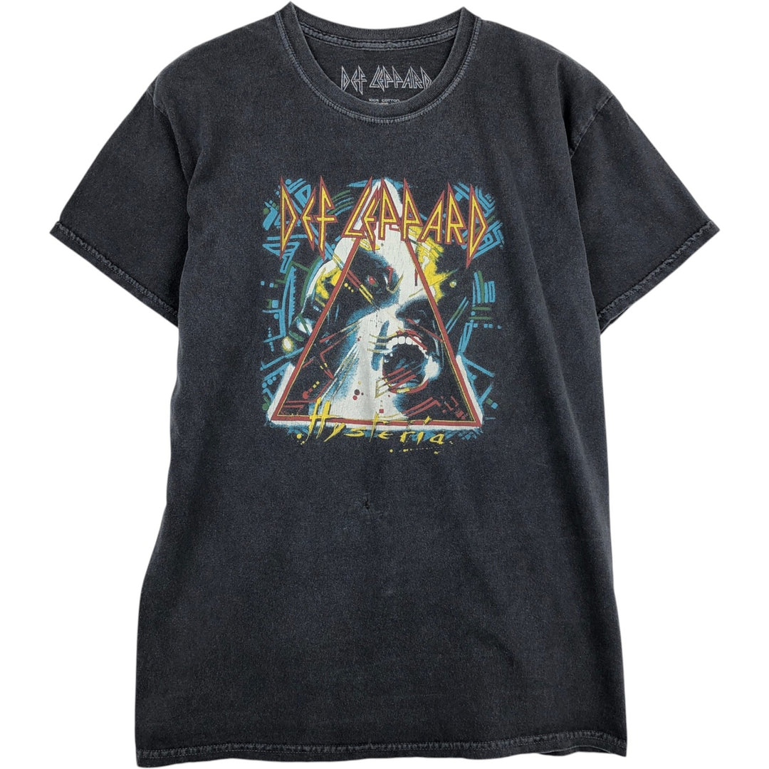DEF LEPPARD Def Leppard Band T-shirt Band T Men's M size cotton gray type Vintage Second Hand